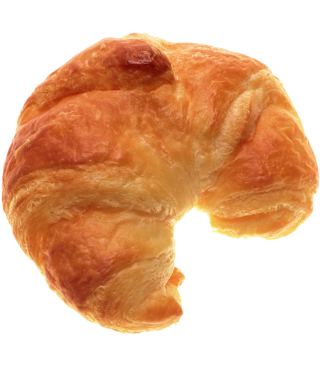 Croissant with cherries